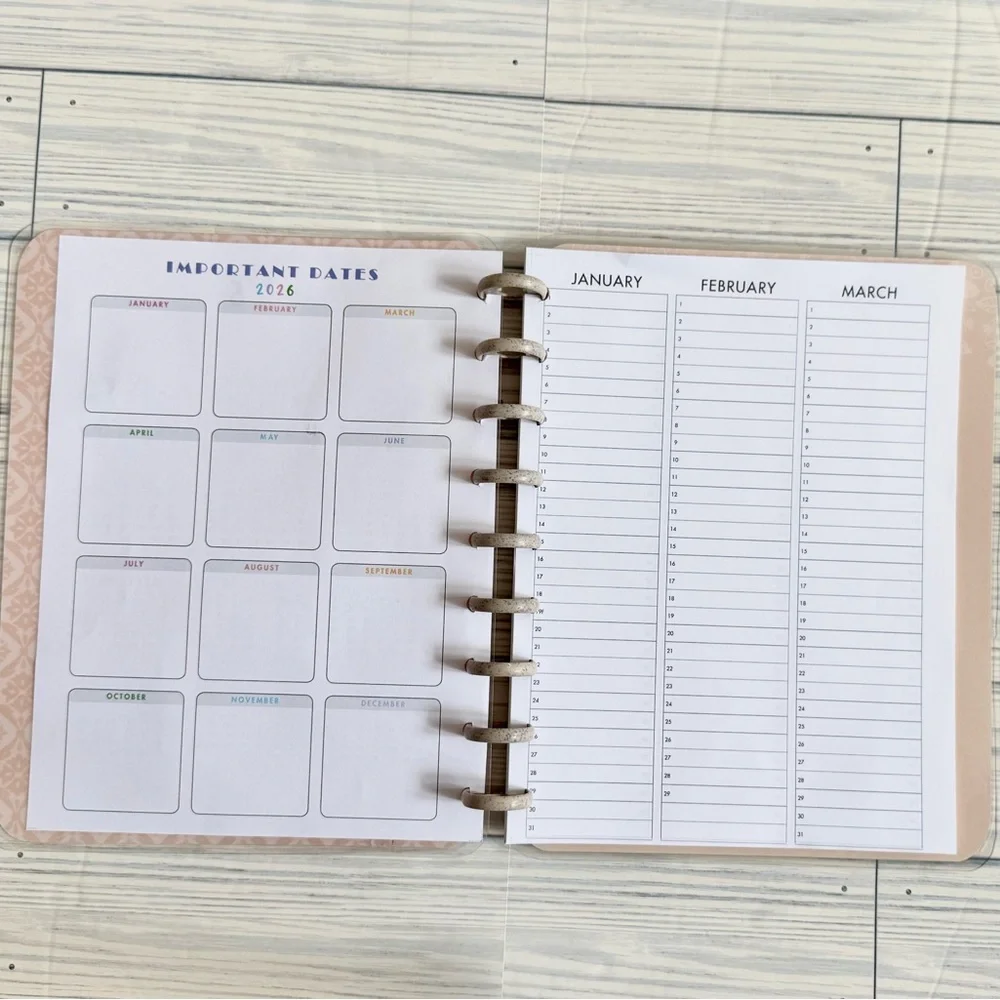 Happy Planner Classic size weekly layout undated